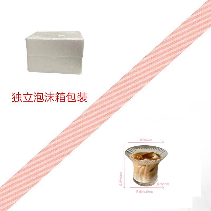 Taza de café americana transparente y delgada, taza de agua de vidrio invertido, taza de café latte, taza de jugo de alto valor de cara