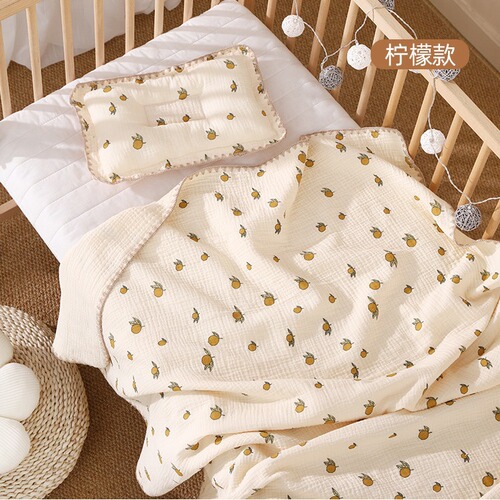 0-1 year old baby shaped pillow, anti-head deflection, universal fixed head shape cotton printed breathable side sleeping pillow for all seasons
