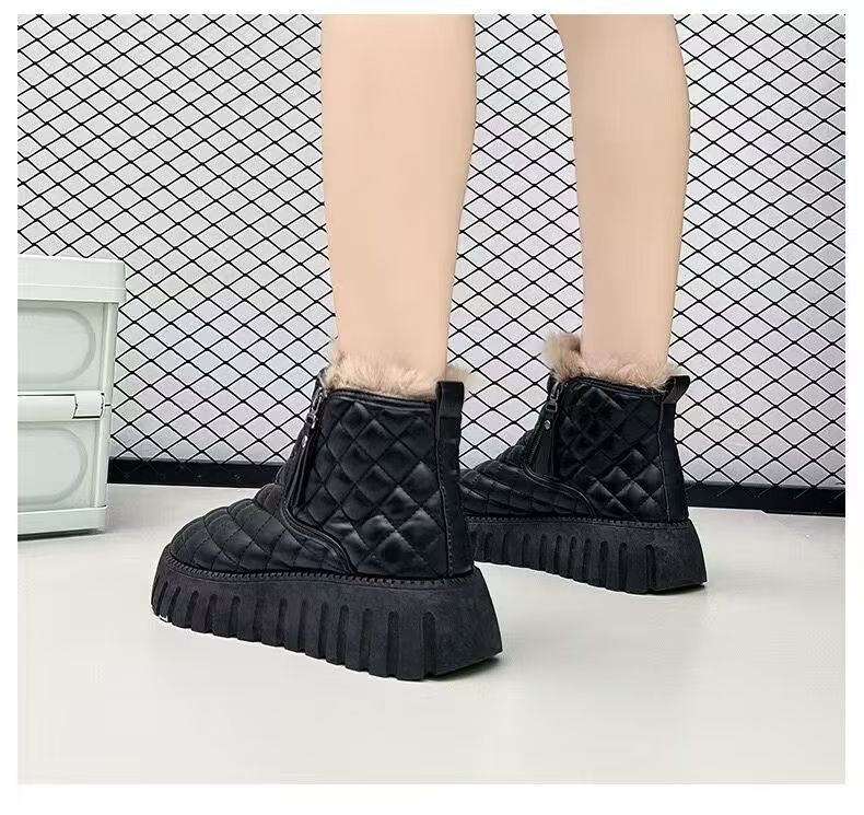 Neklizajuće čizme za snijeg, ženske nove zimske baršunaste zadebljane čizme za snijeg, ženska gornja odjeća, podižuće tople pamučne čizme_voghion.com