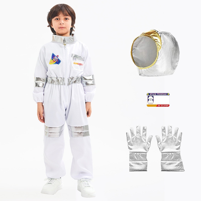 Children's Space Costume Astronaut Gloves Kindergarten Performance Costume Helmet Holiday Party Playing Costume