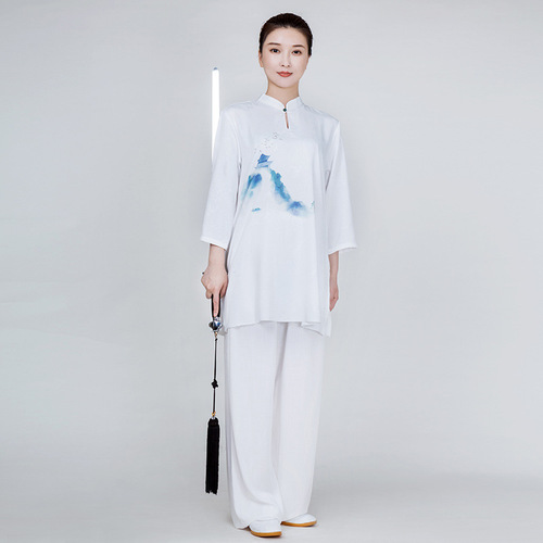 Tai Chi Clothing wushu tai ji quan suit For women and menelegant tai chi uniforms the new  summer long thin clothing
