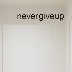 Foreign trade English never give up bedroom entryway home decoration wall sticker adhesive wholesale cross-border