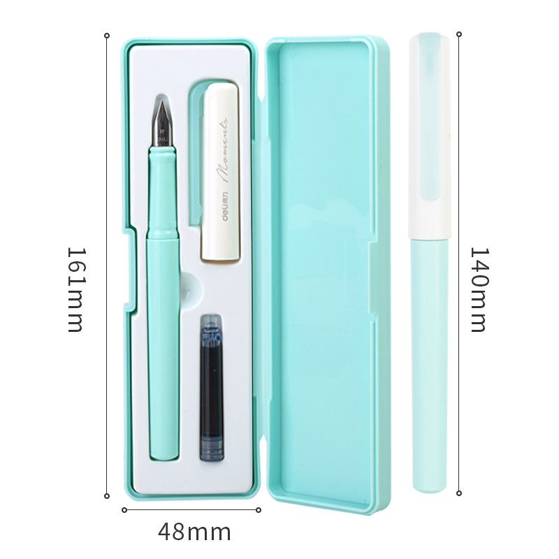 Pluma estilográfica Deli para estudiantes de tercer grado Pluma estilográfica de 0,38mm para principiantes de punta brillante A932 image 7