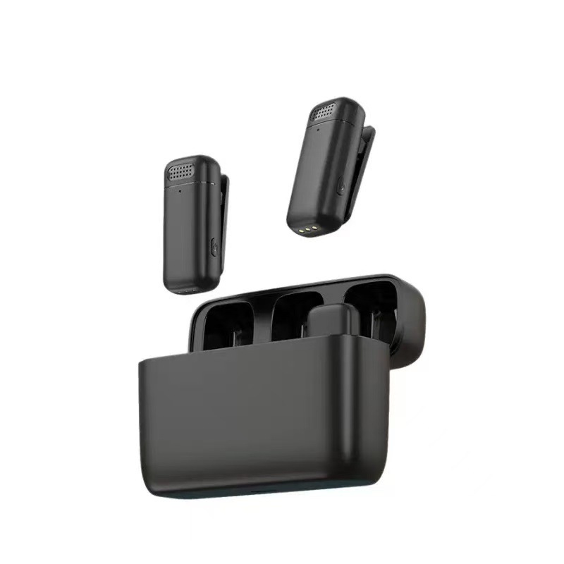 K6 micrófono inalámbrico de collar, explosión transfronteriza, un micrófono de arrastre y dos micrófonos, visualización digital al aire libre, micrófono de collar de reducción de ruido