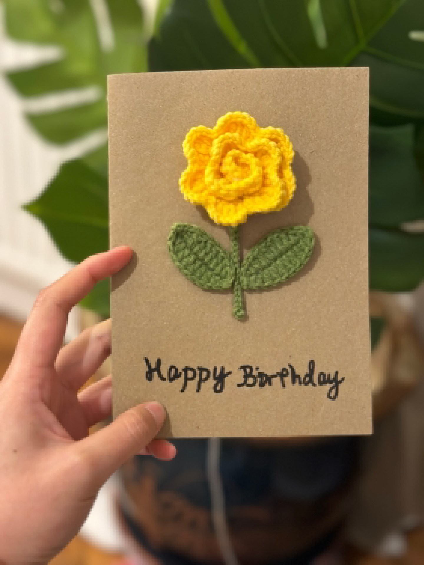 [완성된 축하 카드] 노란 장미