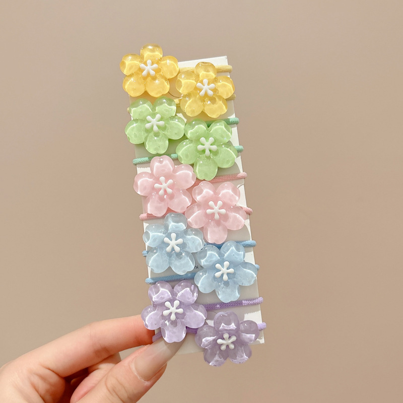 Dibujos animados para niños lindo pulgar lazo para el cabello bebé no daña el cabello cuerda alta elástico banda elástica cuerda para el cabello accesorios para el cabello