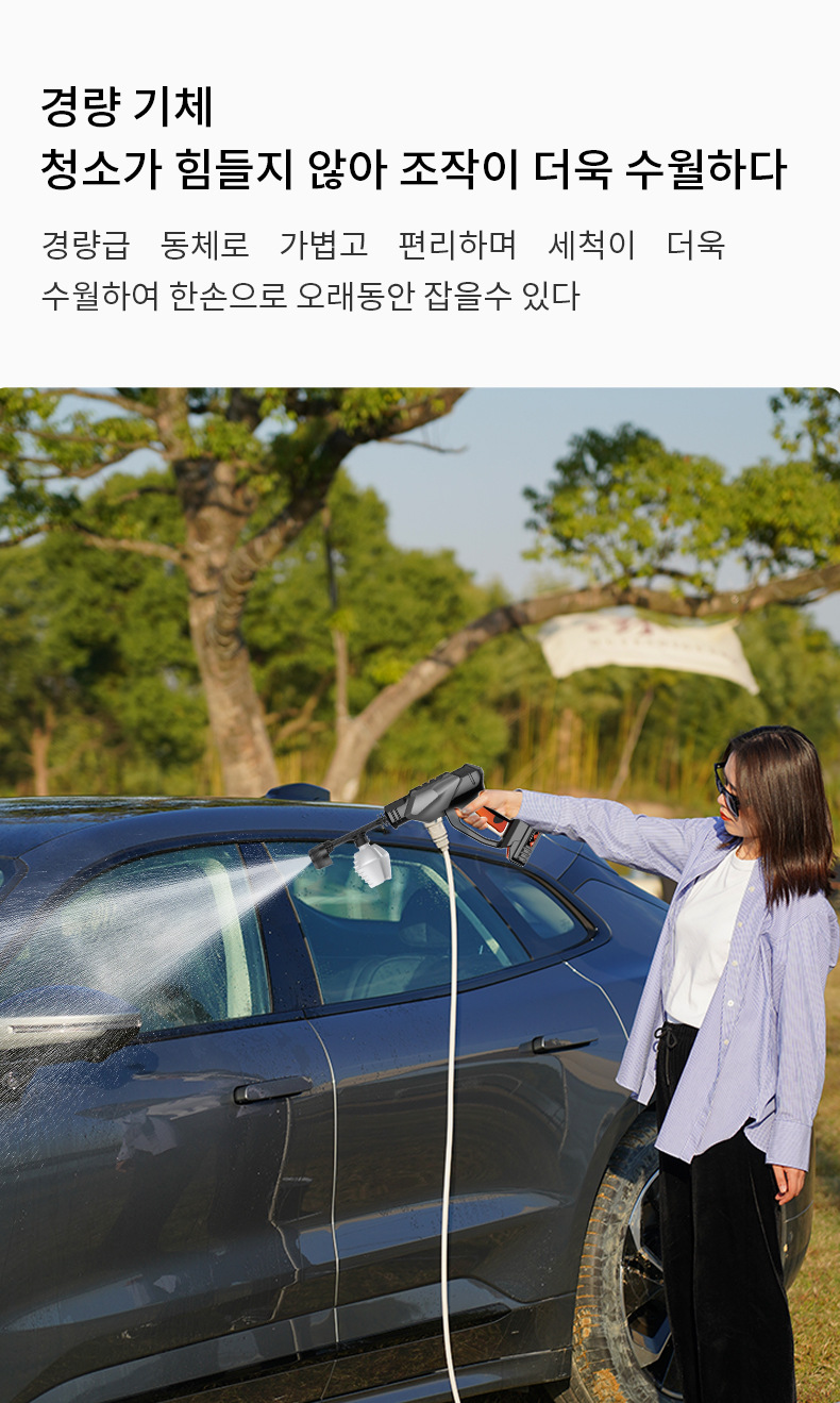 Xiaoke Wireless Portable Car Washing Machine High-Voltage Lithium Battery High-Impact Car Washing Machine Artifact Korean Kc Certification