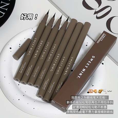 Makeup Sweet Mint Slim Eyeliner Pen for Women, Ultra-Fine Soft Tip, Waterproof, Sweat-Proof, Non-Smudge Liquid Eyeliner Pen
