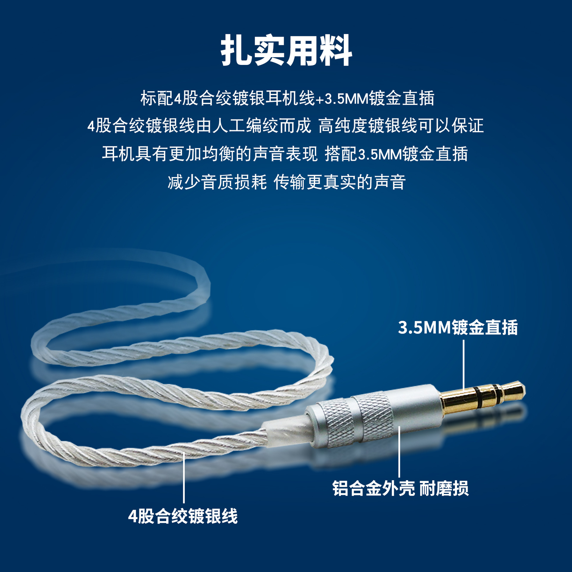 Monitor de escenario en vivo Auriculares para colgar en los oídos Altavoz de biopelícula HIFI Auriculares con cable Aislamiento acústico y reducción de ruido