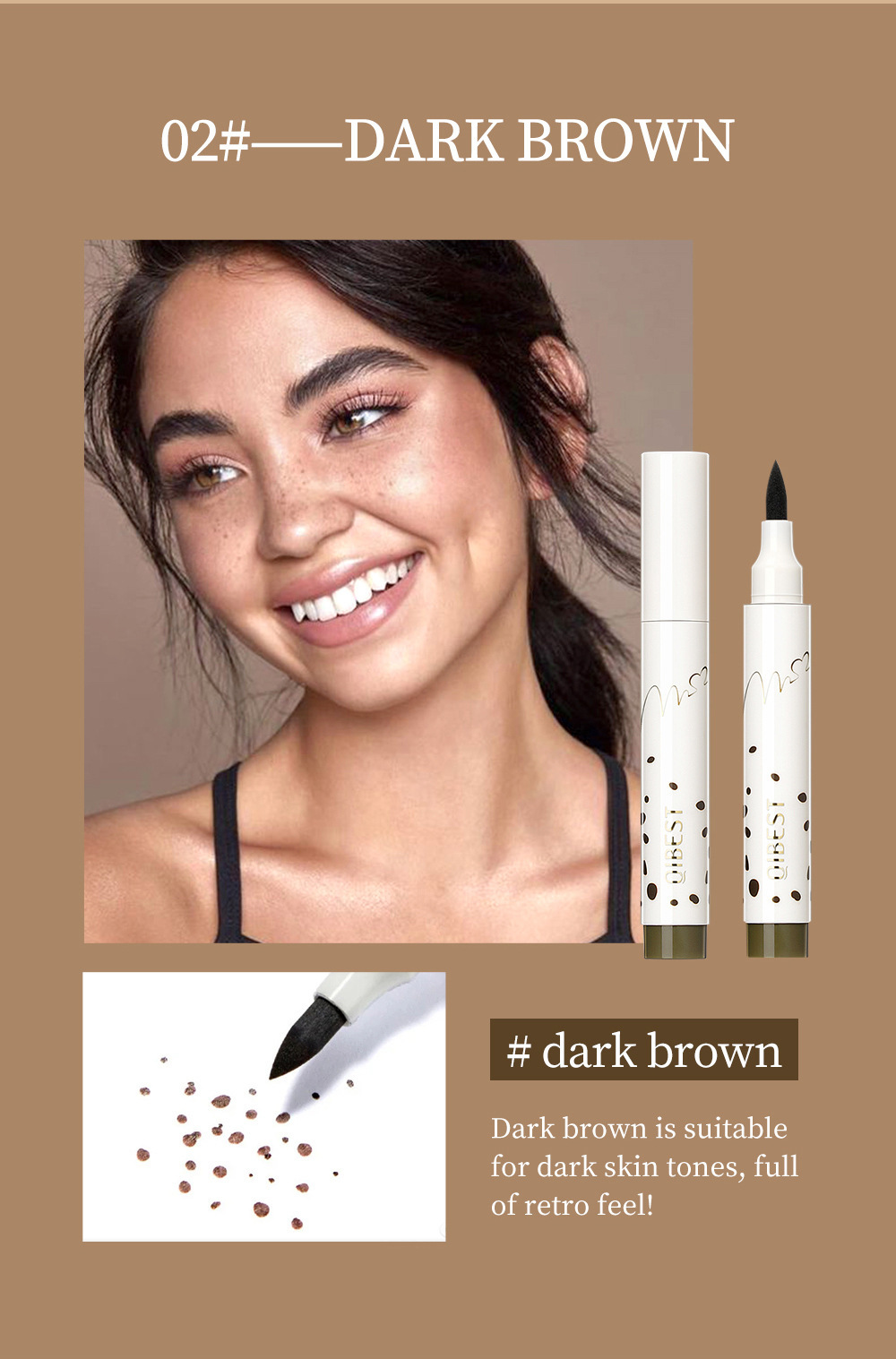 QIBEST Imitation freckle Pen, Amazon color display, Not easy to fade, AliExpress Cross-border version customized EMO wholesale undefined