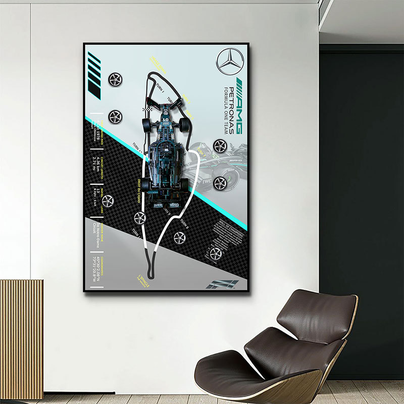 Bloques de construcción en la pared Sala de estar Fondo de pared Pintura decorativa Pintura física tridimensional Dormitorio infantil Motocicleta mural en la pared