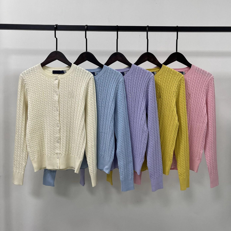 Women's Clothing 25 Autumn New Knit Cardigan Thick Style with Little Horse Embroidery Round Neck Pure Cotton Long Sleeve Casual Versatile Top Women's Clothing 25 Autumn New Knit Cardigan Thick Style with Little Horse Embroidery Round Neck Pure Cotton Long Sleeve Casual Versatile Top