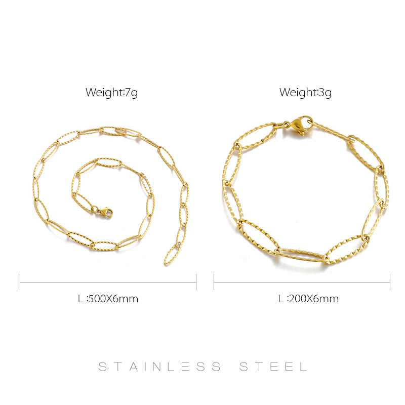 Fashion 18K Gold Plated Titanium Steel Wholesale display picture 15