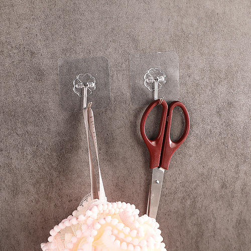 Small hook bathroom kitchen toilet hole-free invisible strong transparent adhesive hook glue street stall bulk wholesale