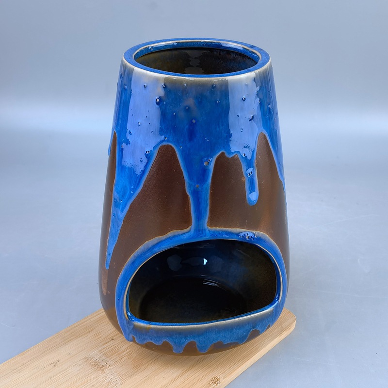 Cerámica gato forma casa para pájaros jaula para pájaros casa para pájaros casa para pájaros árbol colgante decoración de jardín al aire libre nido de pájaro