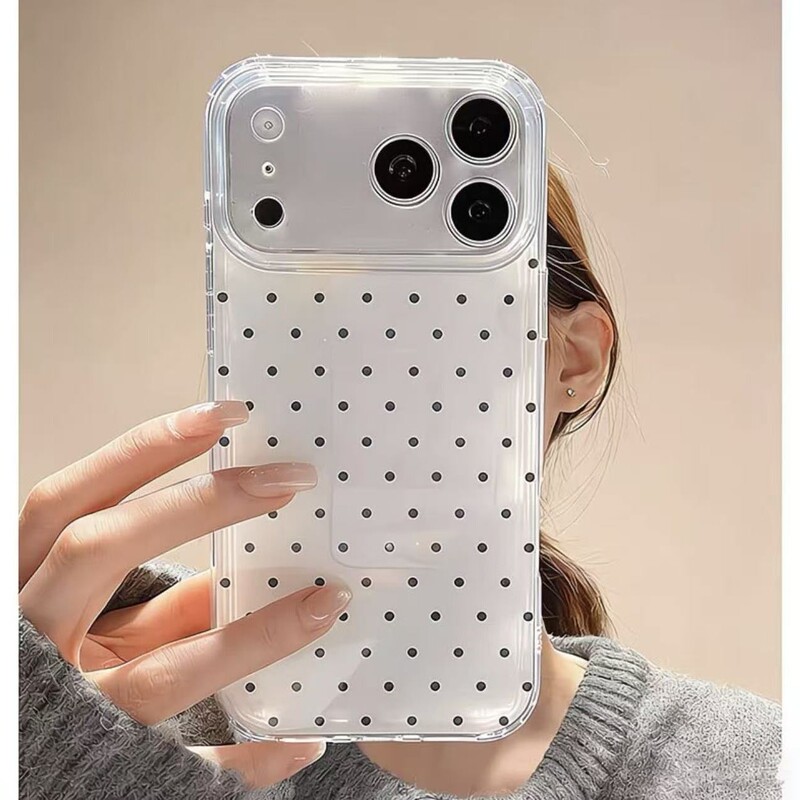 Double-Layer High-End Polka Dot Iphone14/13 Suitable for Apple 17/16/15Promax Mobile Phone Case Anti-Fall Cover Double-Layer High-End Polka Dot Iphone14/13 Suitable for Apple 17/16/15Promax Mobile Phone Case Anti-Fall Cover