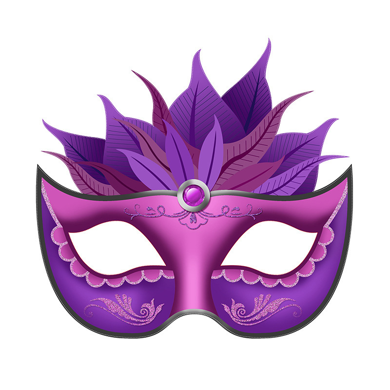 Máscara de fiesta de carnaval caliente transfronteriza mascarada fiesta máscara de papel carnaval imagen principal máscara de bricolaje