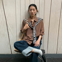 【清仓不退不换】MOXI十三行女装韩版衬衣女宽松高级感衬衫上衣女