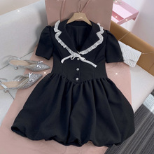 深圳南油原单工厂私渠2021精品女装批发miu家连衣裙初恋裙小黑裙