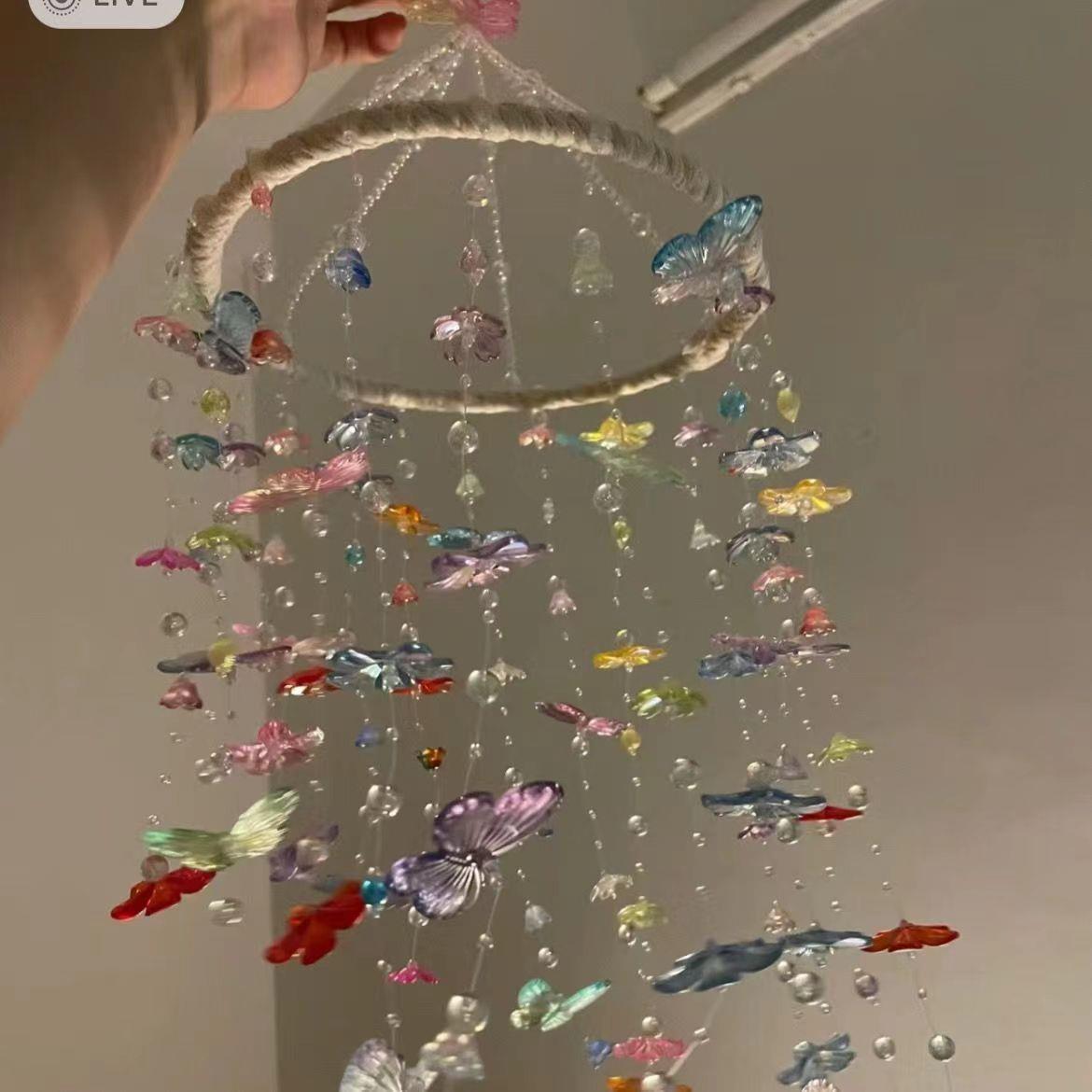 【2170人收藏】Ins风手工蝴蝶风铃镂空挂饰高颜值入门小白可操作d