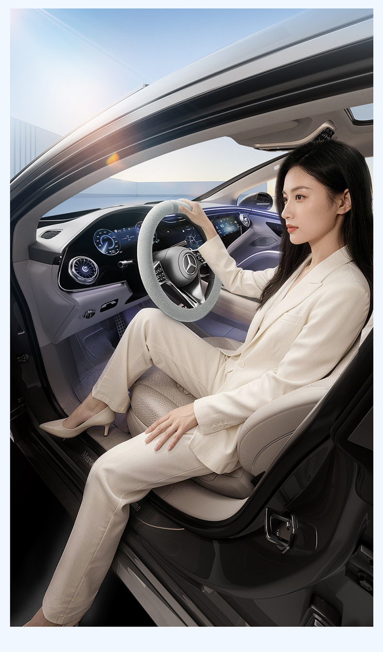 2026 New Amazon Cross-Border Hot-Selling Summer Steering Wheel Cover Car Sweat-Absorbent Breathable Gel Handle Cover Goddess Style