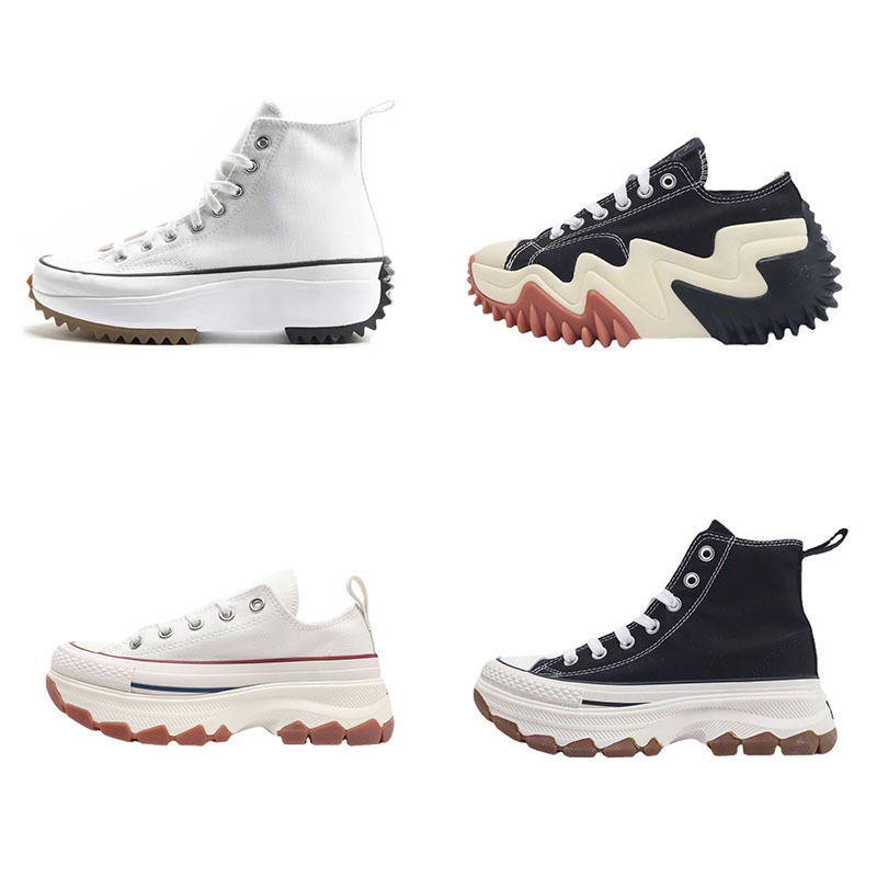 Putian Shoes Meiqi Converse S Sandwich Biscuit Thick-Soled Platform High and Low Canvas Shoes with Inner Height Increase Couple Shoes