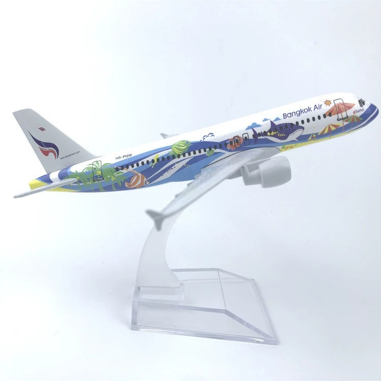 Modelo de avión de simulación de la serie A320 de la aviación extranjera con aleación de tren de aterrizaje