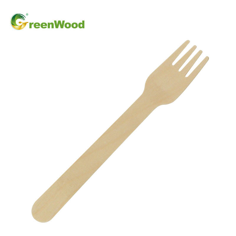 Cuchillo de madera desechable tenedor cuchara de helado cuchara tenedor de madera desechable para llevar tenedor ensalada pastel de frutas