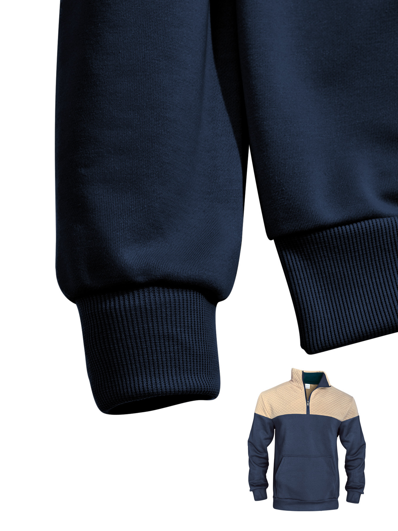 Sweatshirt Pour Homme À Col Montant Et Fermeture Éclair Gris_voghion.com