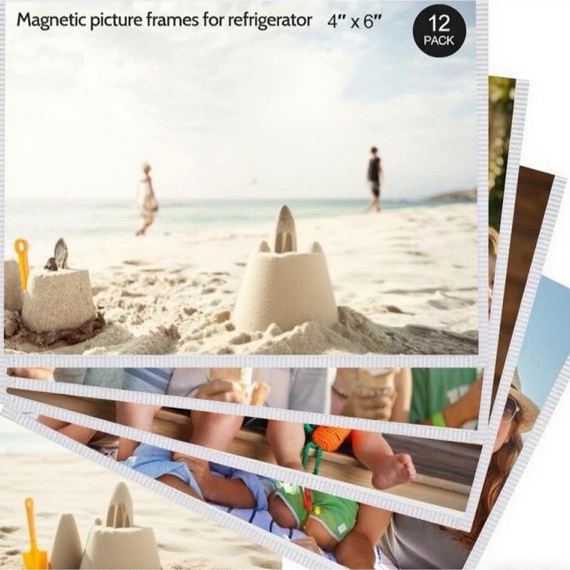 Cross-Border Magnetic Pvc Soft Photo Frame White Black Photo Bag Home Photo Wall Refrigerator Magnet Photo Frame Nail-Free and Glue-Free