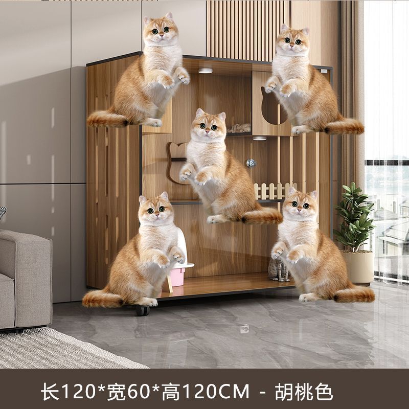 ペットキャビネットアップグレードパノラマ猫ヴィラホーム屋内特大高級フリースペース猫ケージ猫ハウスキャビネット工場|undefined