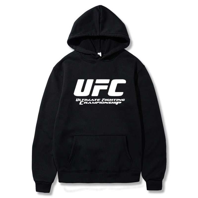 888 Cross-Border Trendy European Size New Ufc Hooded Sweatshirt for Men and Women in Autumn and Winter Fleece-Lined Printed Casual Sports Hoodie