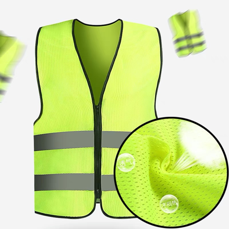 Trajes reflectantes chaleco de seguridad de construcción chaleco de transporte vial saneamiento fluorescente transpiración nocturna impresión personalizada