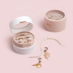 New Macaron Jewelry Box Large Capacity Multi-functional Small Necklace Ring Earring Travel Storage Box Portable