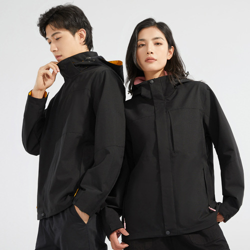 Outdoor jacket for men and women in spring and autumn new windproof, waterproof and breathable outdoor single-layer travel mountaineering clothing with logo printing