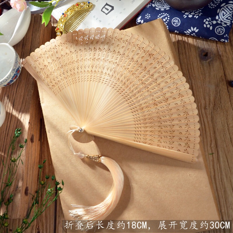 古风扇子纯色果绿色全竹小折扇女式随身夏季折叠复古汉服旗袍舞蹈|undefined