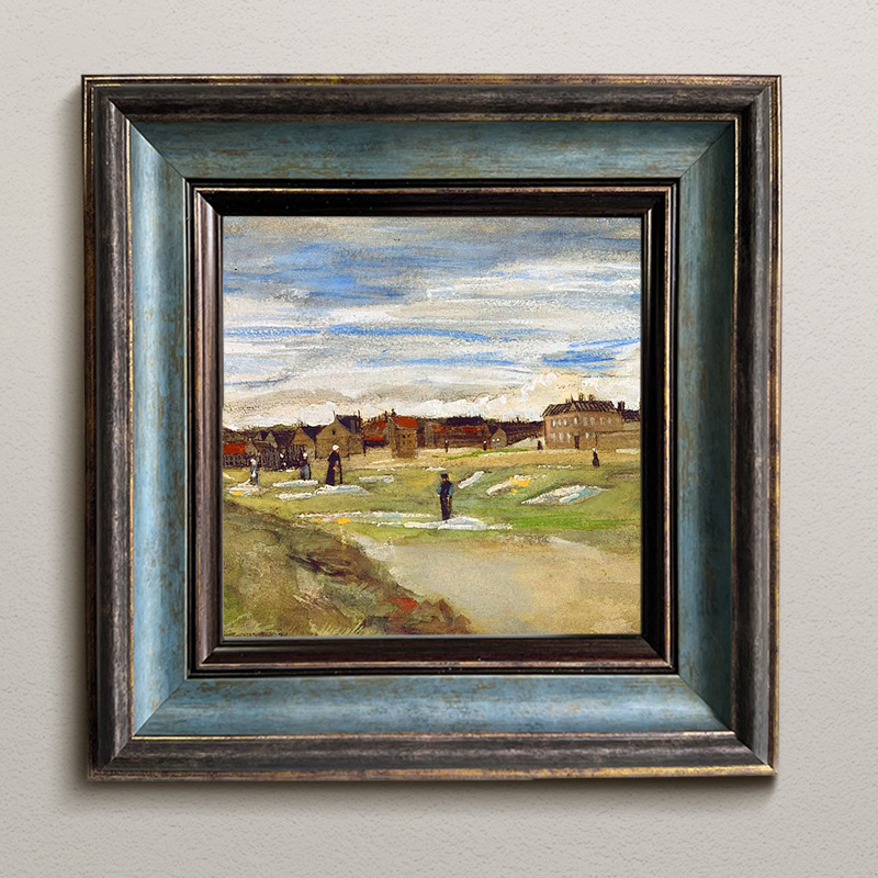 Marco de pintura al óleo retro marco exterior europeo americano de gran tamaño marco de montaje digital marco de fotos montado en la pared punto de cruz