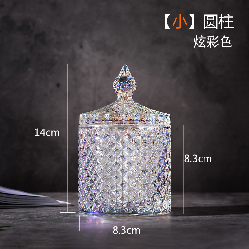 Frasco de Cristal de Almacenamiento 1 Pieza Acero Inoxidable 304 para Algodón y Palillos