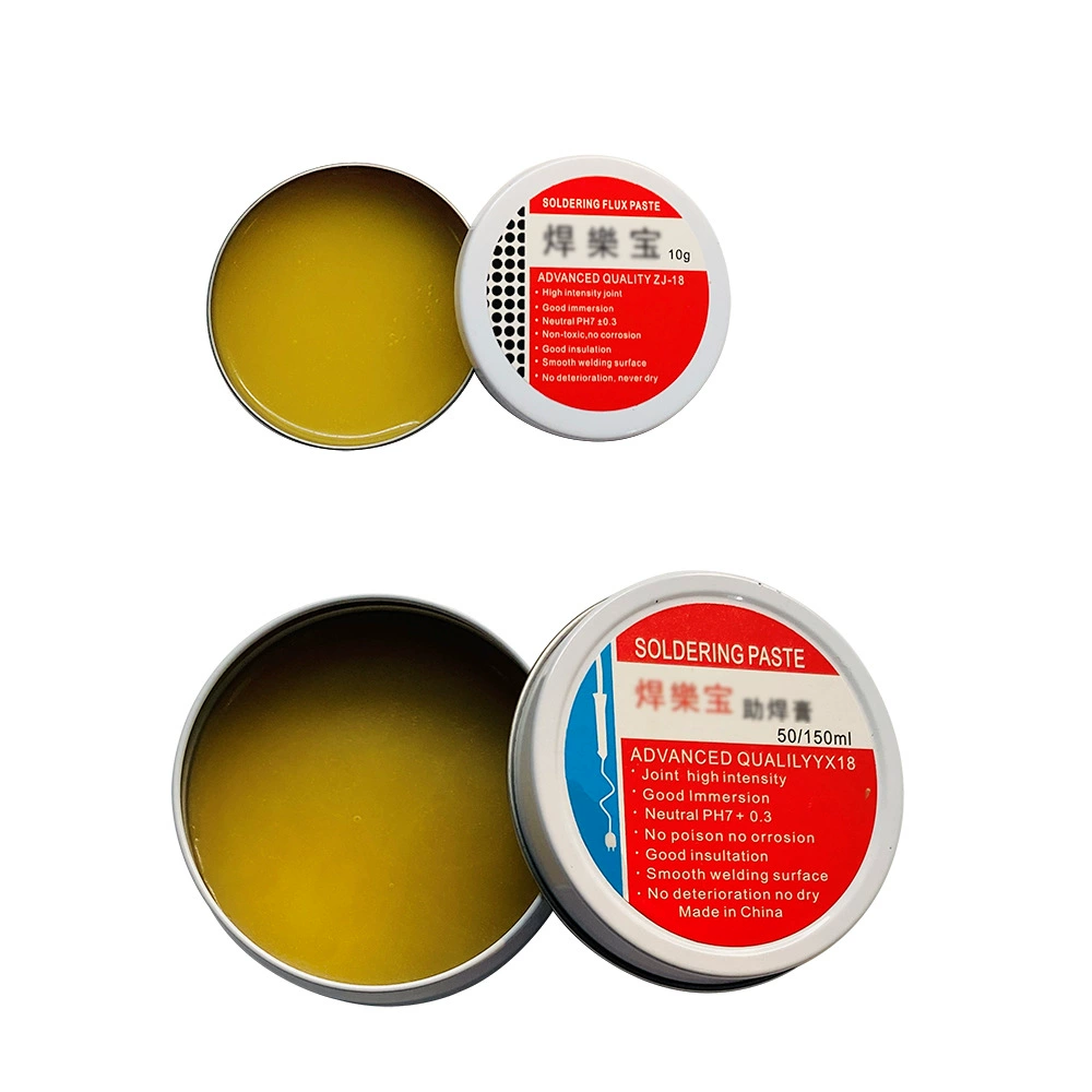 Оптовая продажа сварочной флюсовой пасты некоррозионная слабая кислота железная коробка железная банка сварочное масло ZJ-18 10 г/50 г флюс