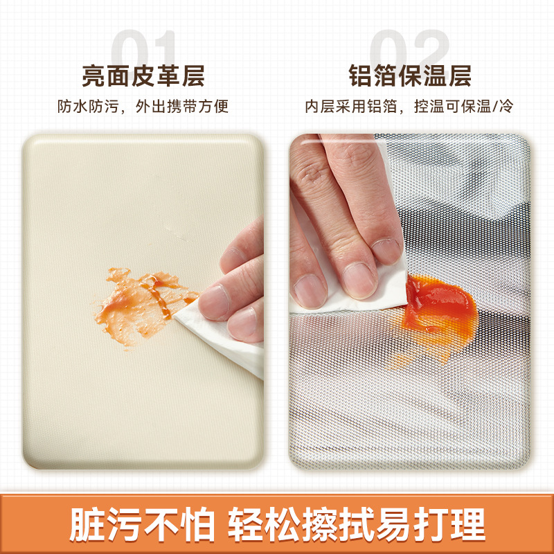 便攜保溫餐袋鋁箔袋外出野餐包上班族帶飯手提方型飯盒便當袋子