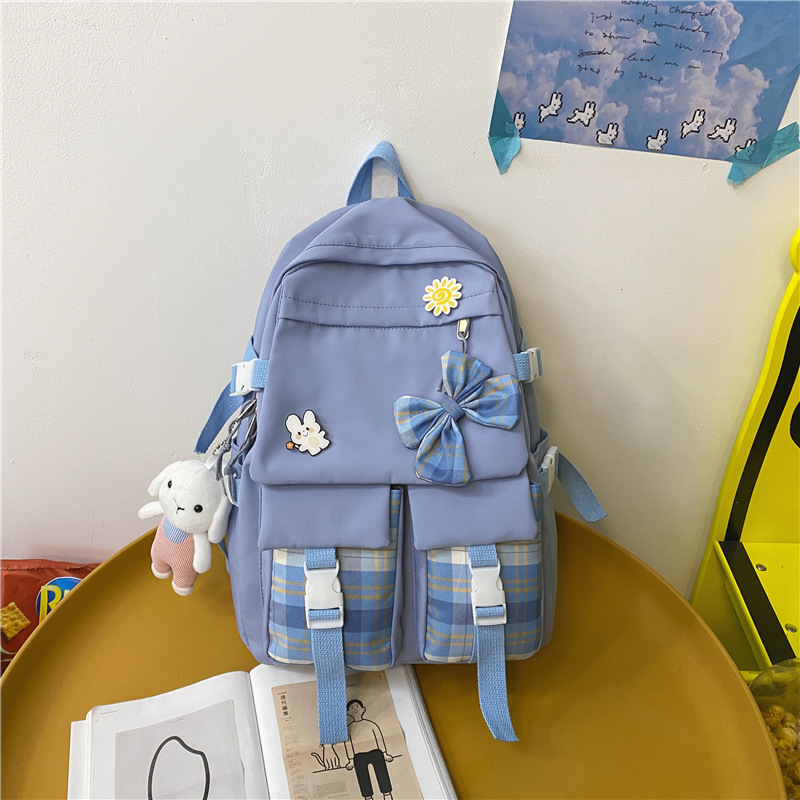 新款可爱小学生三到六年级初中生大容量背包女生双肩包高中生书包|undefined