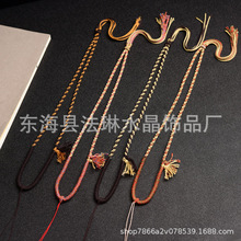 手工编织金刚结吊坠项链绳diy藏式棉绳可穿唐卡佛牌脖挂绳中国风