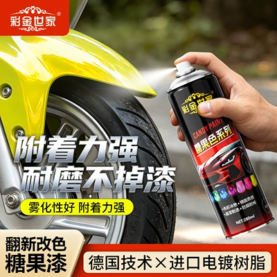 Electric Vehicle Self-Painting, Motorcycle and Bicycle Refurbishment and Color Change Paint, Car Wheel Spray Paint, Red, Pink, Purple, Blue Candy Paint
