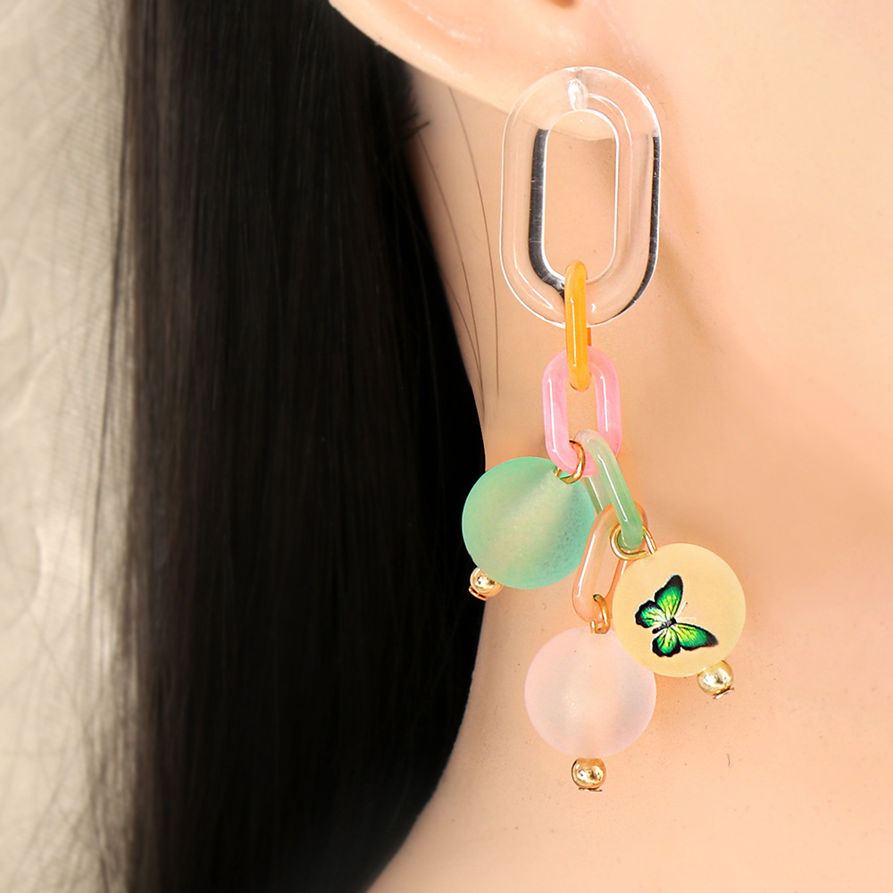 Nihaojewelry Colorful Bubble Long Round Ball Earrings Wholesale Jewelry display picture 14