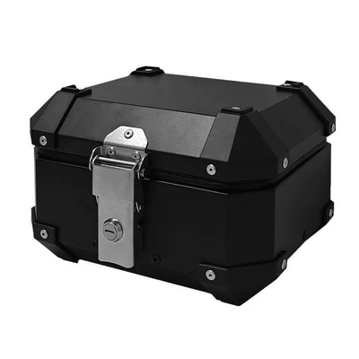 Quick release aluminum alloy tail box motorcycle trunk aluminum box storage box (Motorcycle Safety Supplies) - black-5l