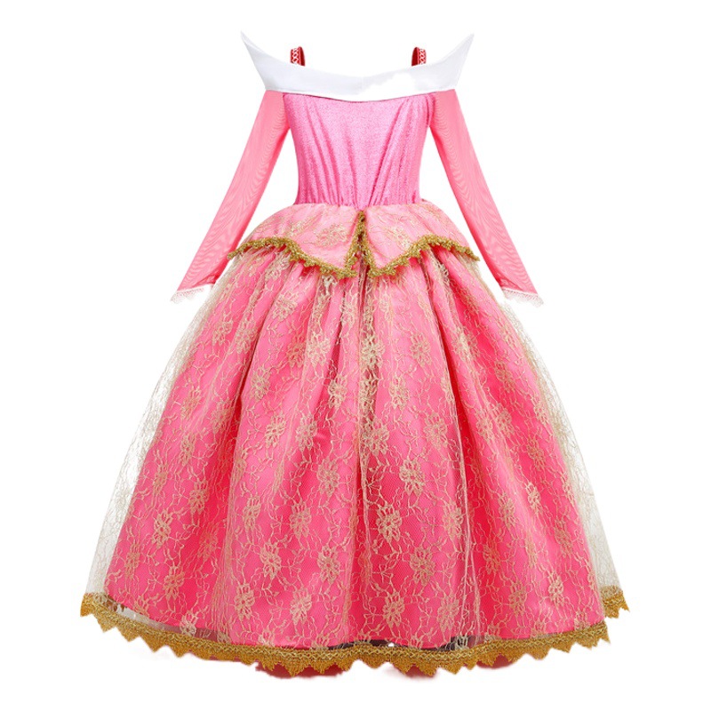 2023 Amazon niña princesa eluo vestido durmiente belleza europea y americana vestido eluo vestido Halloween vestido de los niños
