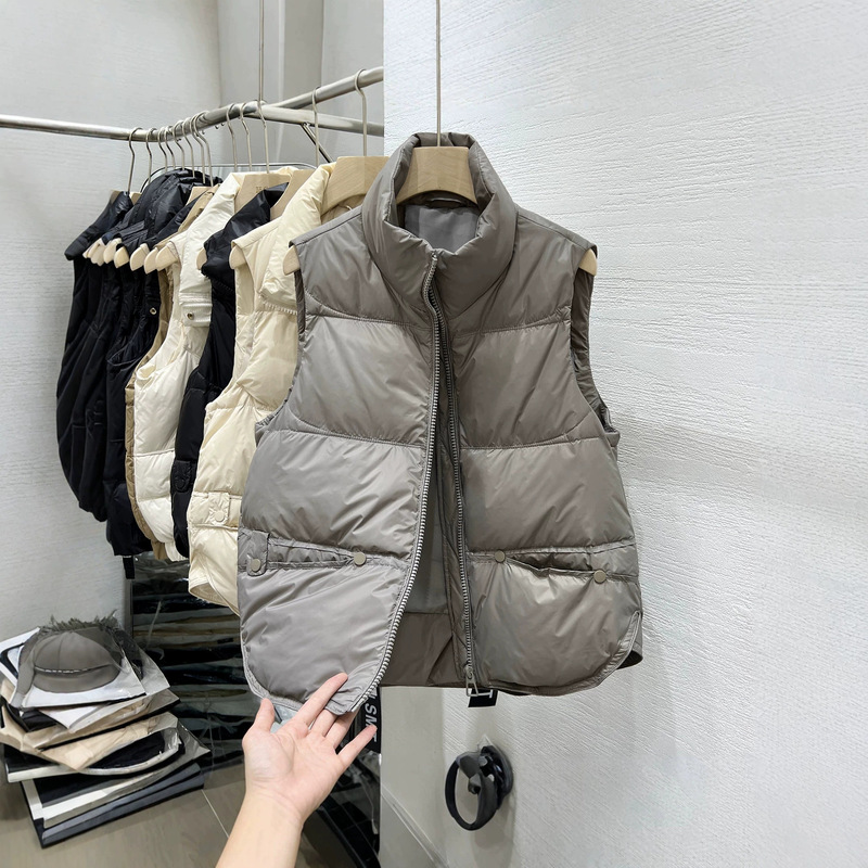 Short down Cotton Vest for Women, New Style for Spring, Autumn and Winter, Loose-Fitting Outer Wear Vest, Warm Vest, Waistcoat Jacket