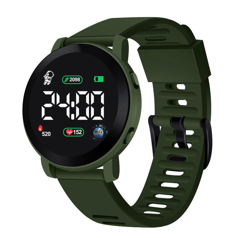 Caliente nuevo LED ronda reloj electrónico tendencia de la moda ocio al aire libre impermeable estudiante deportes reloj electrónico