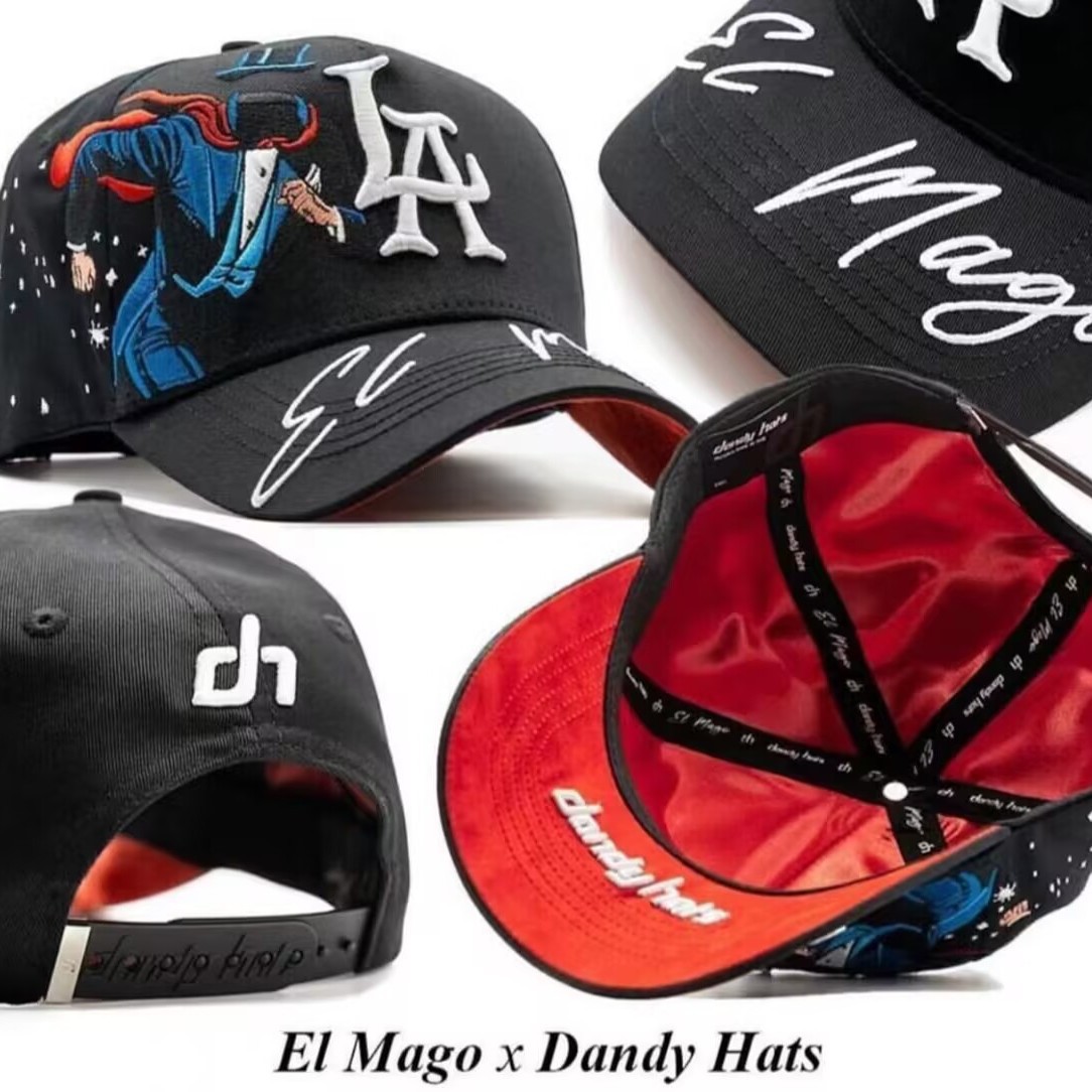 Aliexpress spot Dandy letras bordadas ajustables gorra de boca de pato borde curvo con taladro gorra de béisbol