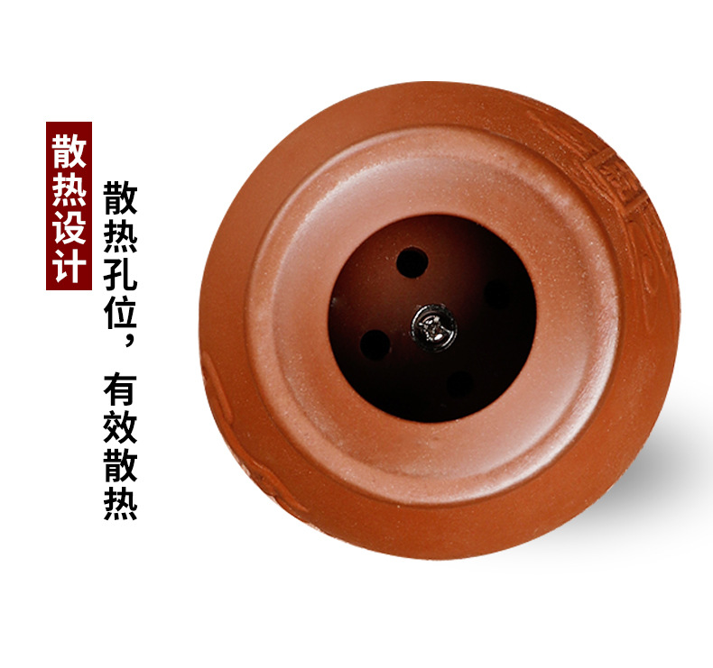 Purple Clay Moxibustion Jar Double Layer Heat Insulated Ceramic Gua Sha Cup Portable Warming Tool preparation